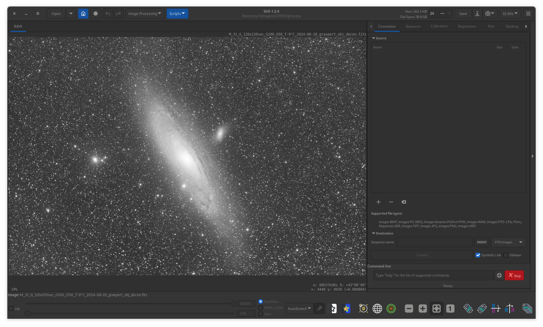 Screenshot of Siril
